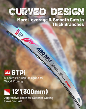 EZARC arc-edge design with triple-ground teeth for smoother cuts