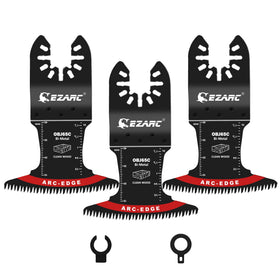 EZARC bi-metal arc-edge blade with 2-9/16-inch width for wide, clean wood cuts