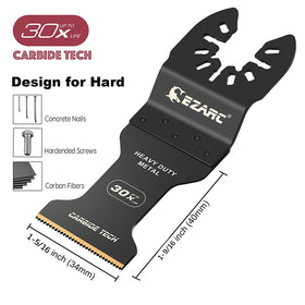 EZARC carbide blade cuts hard metal with durable wear resistance.