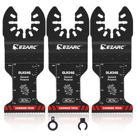 EZARC general-purpose carbide oscillating blades in a 3-pack for versatile cuts.