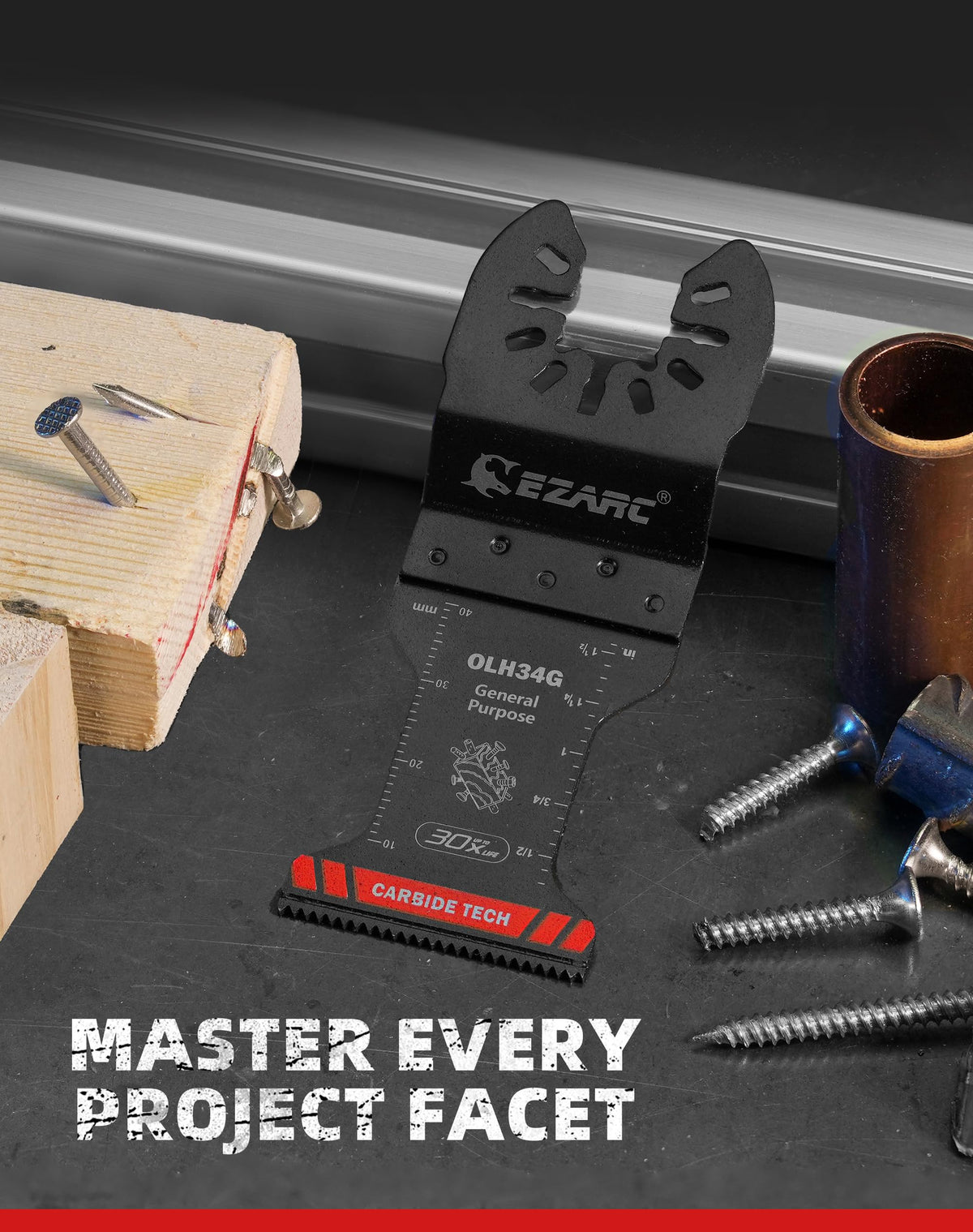 EZARC laser-welded carbide blade delivers long-lasting performance.