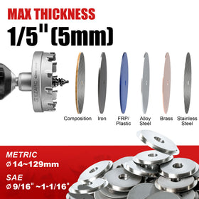 EZARC carbide teeth deliver long life through repeated stainless steel drilling.