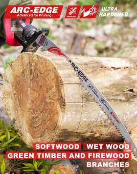 EZARC blade capable of cutting green, wet, and dry wood up to 300 mm.