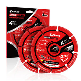 EZARC diamond cutting wheel for metal enables fast, clean cuts.