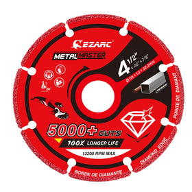 EZARC diamond cutting wheel 4-1/2 inch metal disc for precise cuts.