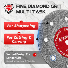 EZARC wheel achieving high-precision cuts with an ultra-thin 0.6 mm kerf