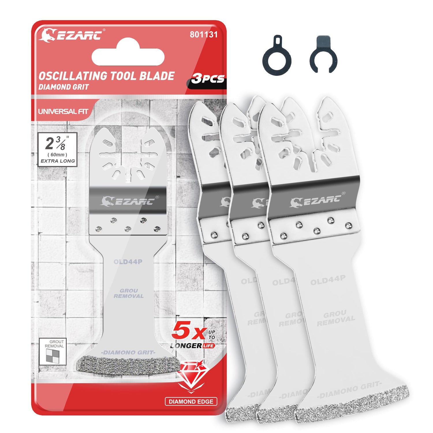 EZARC diamond oscillating blade long reach for grout removal and tight spaces.