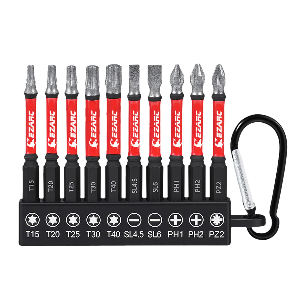 EZARC Diamond tip Torx T15 bit with enhanced grip reduces cam-out.