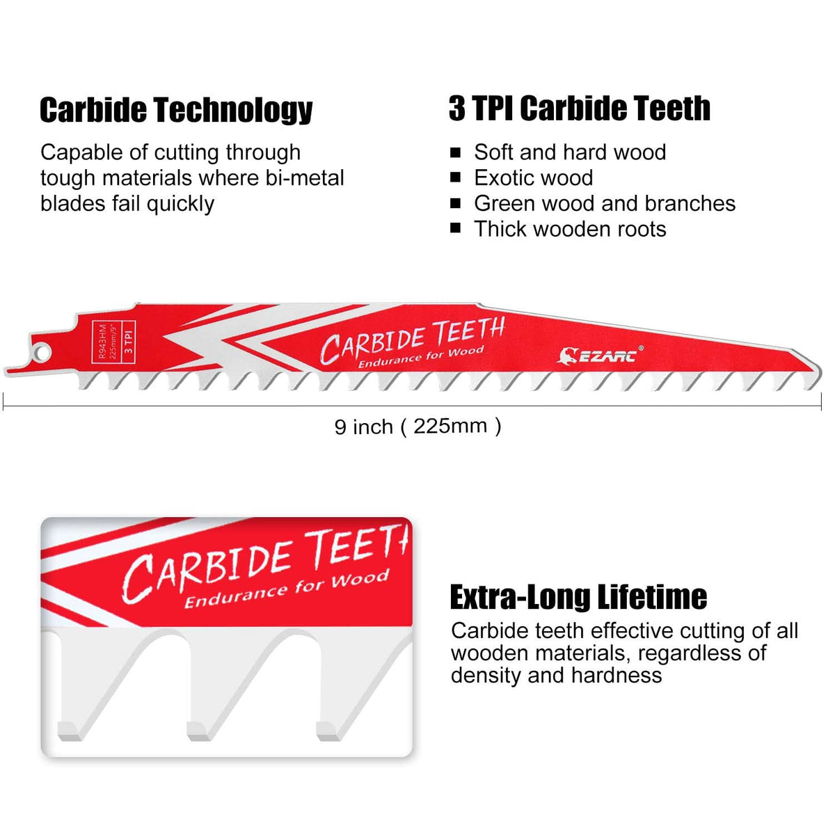 EZARC endurance carbide tooth welded for demolition tasks requiring robust performance.