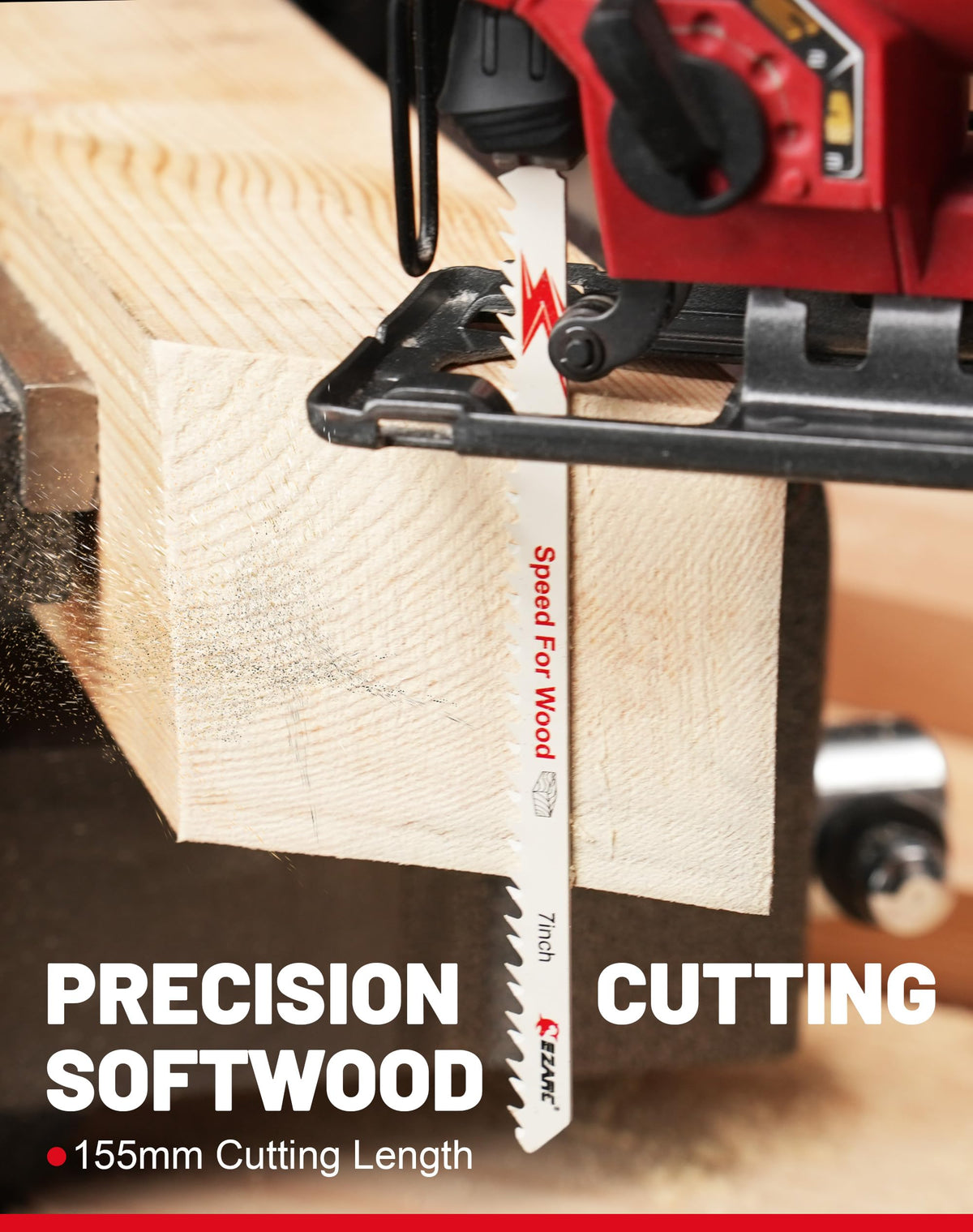 EzARC hardwood 180mm blade handles thick wood tasks.