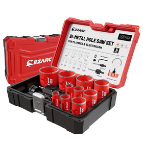 EZARC Hole Saw Kit case displaying organized storage for easy transport.