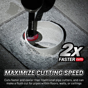 Laser-etched dial gauge on EZARC cutter's hex shaft ensures precise measurements.