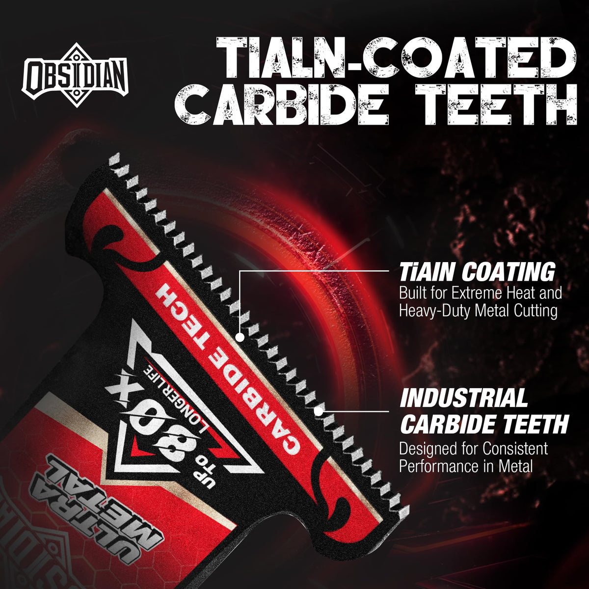 EZARC Obsidian carbide blade cutting nails efficiently with durable stability.