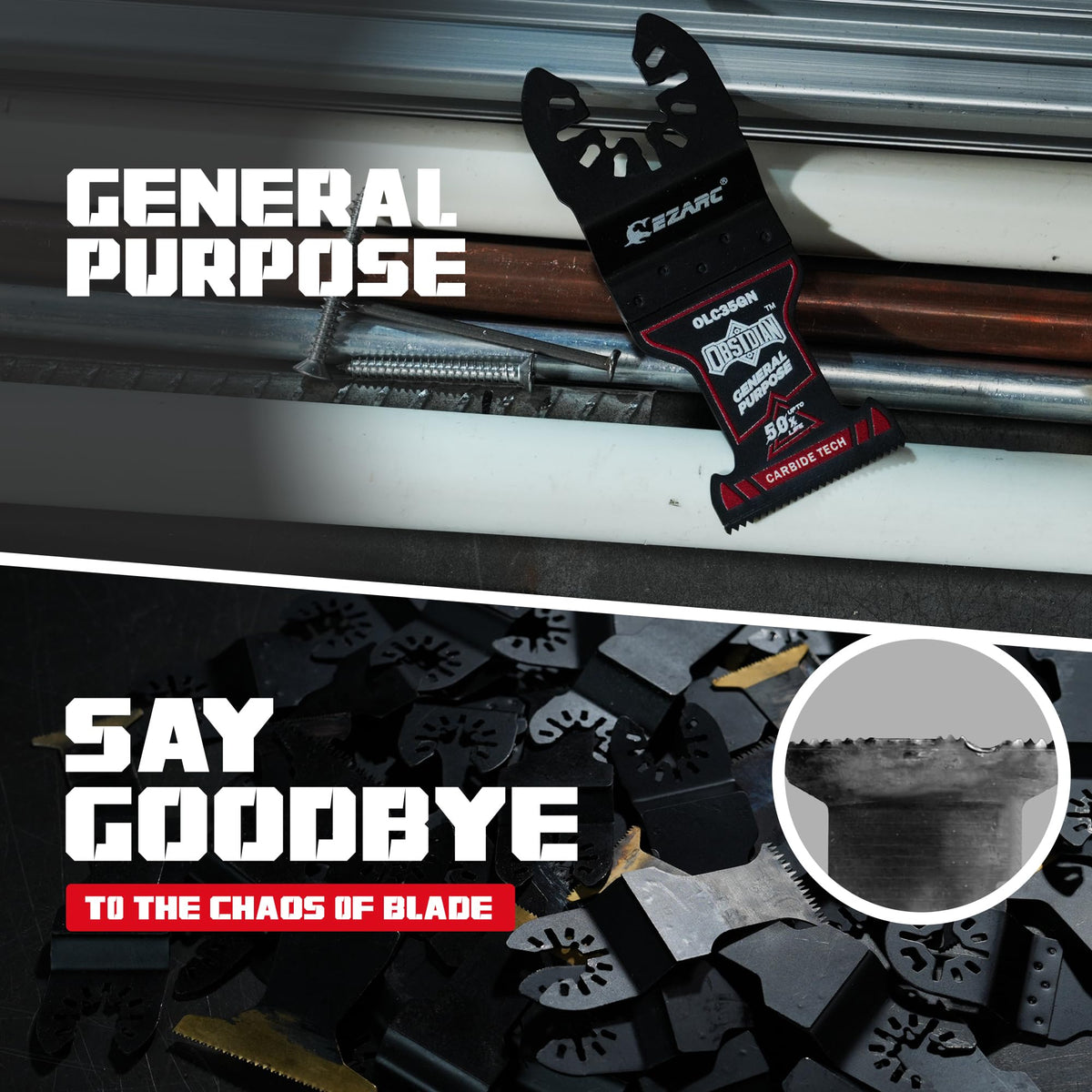 Universal interface compatibility fits most oscillating tools for easy blade swaps.