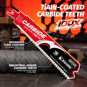 EZARC Obsidian Carbide blade demolishes cast iron with extended life.