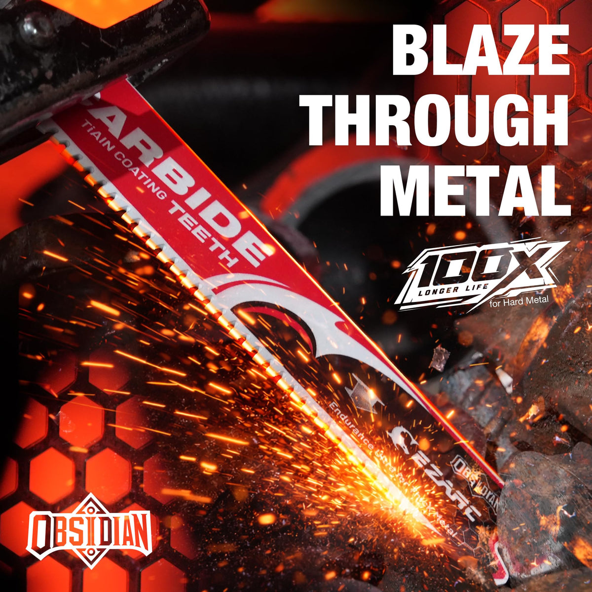 EZARC Obsidian Carbide blade with universal half-inch shank fits major saws.