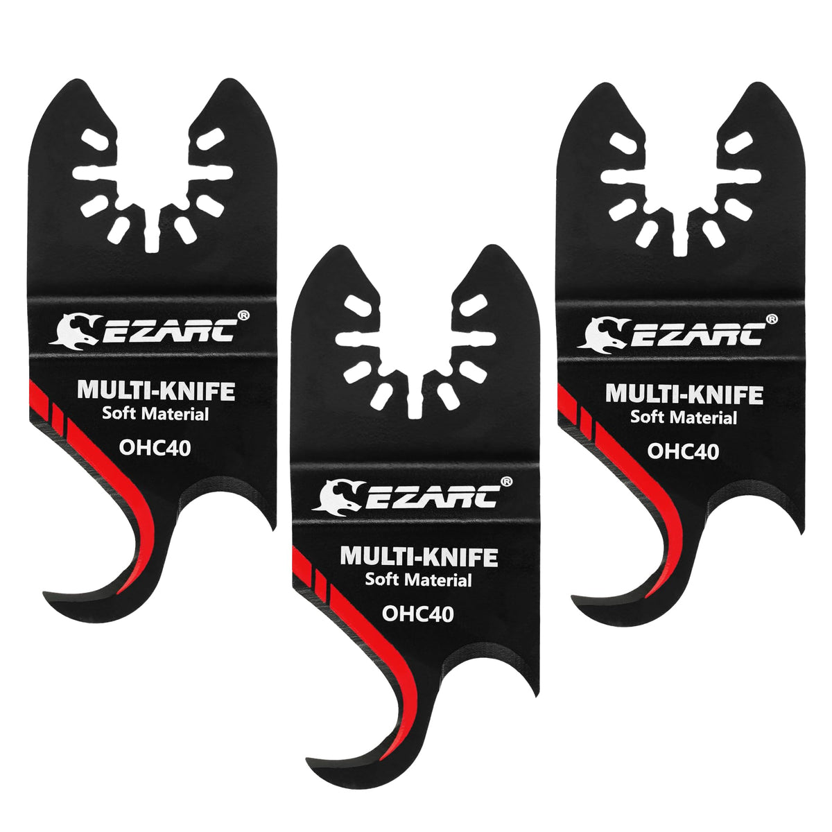 EZARC oscillating hook knife blade set in box for quick access and storage.