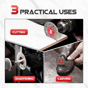EZARC rotary tool mandrel included for quick mounting