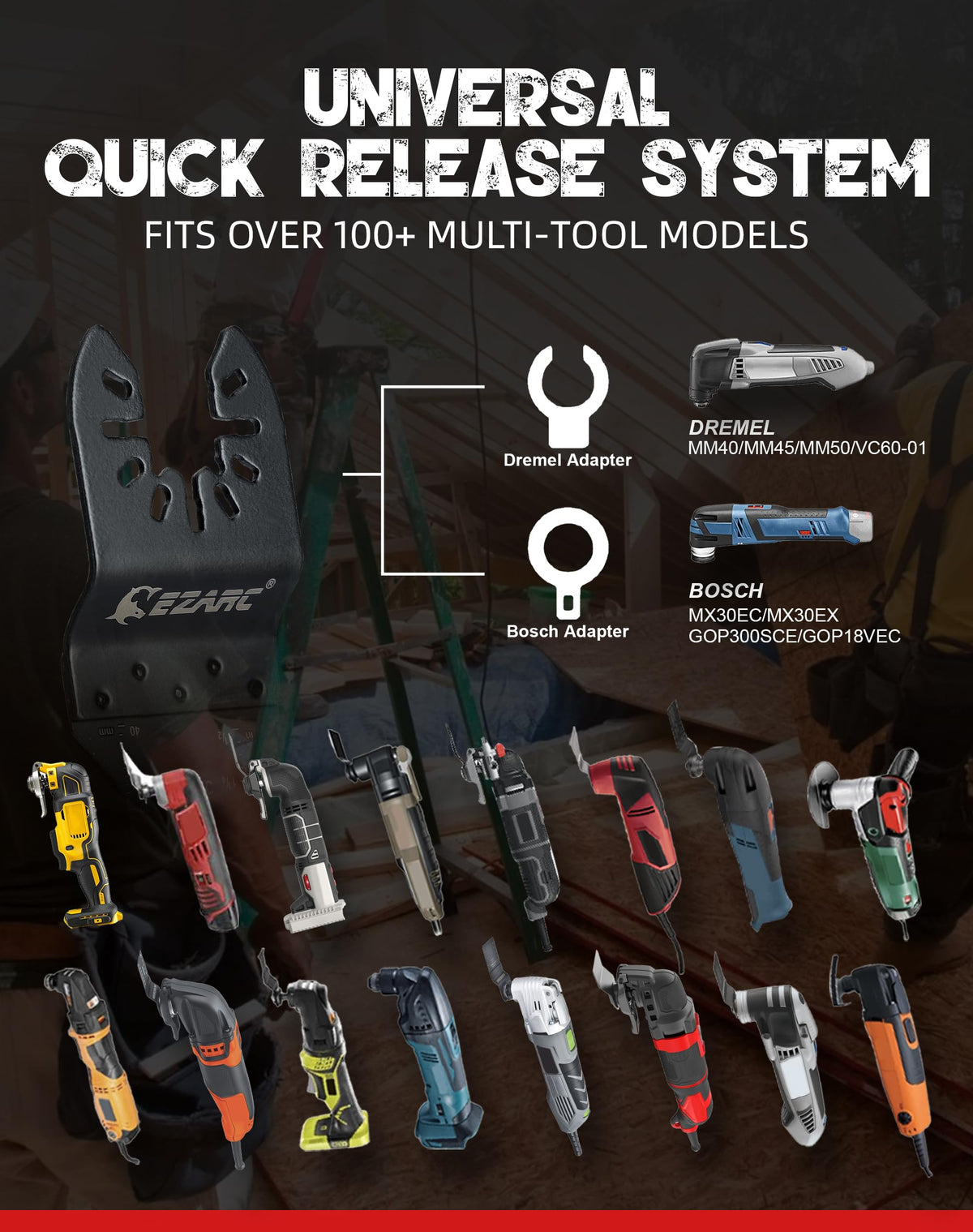 EZARC scraper blade helps tidy cuts and close surfaces.