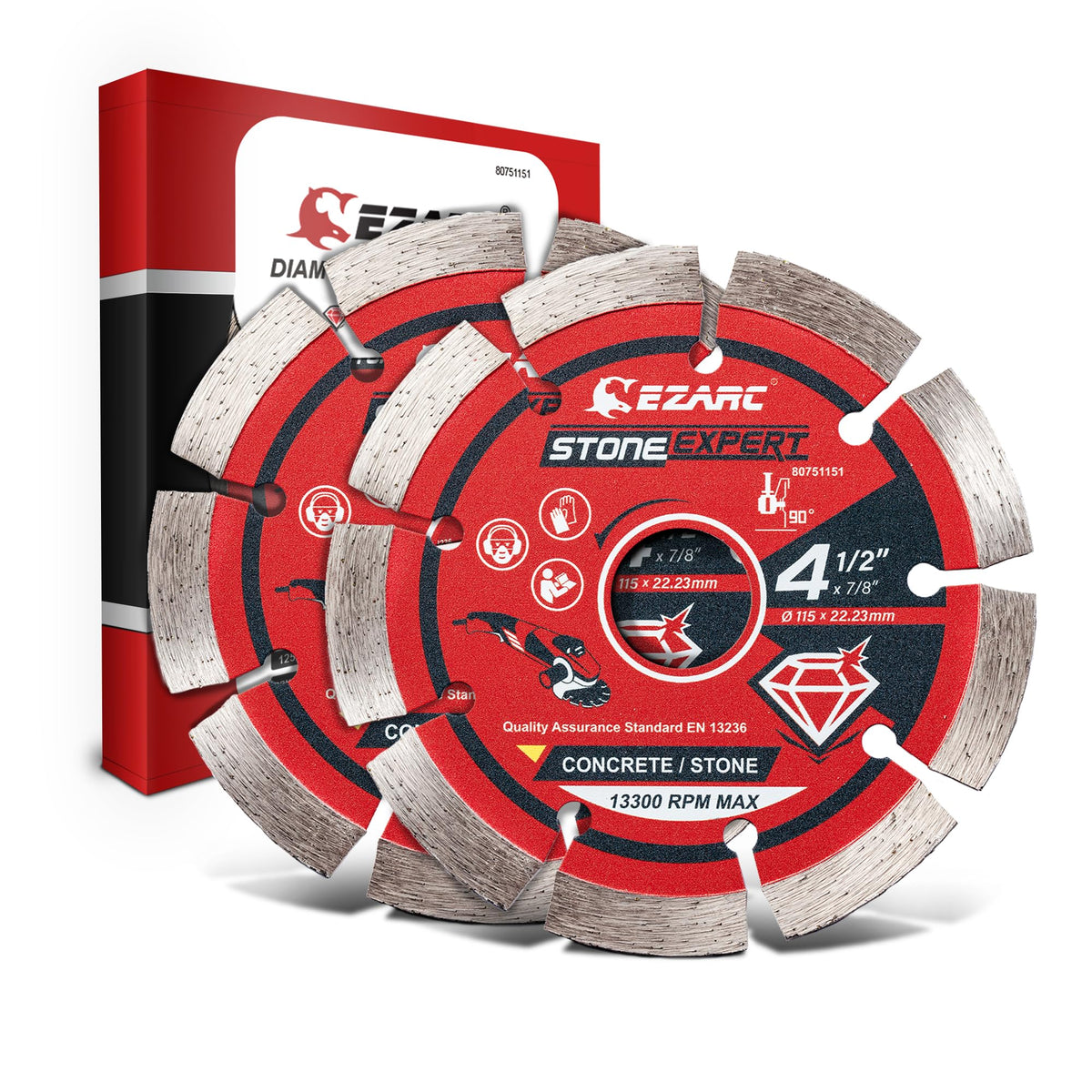 EZARC segmented diamond blade for concrete cutting with fast, clean results.