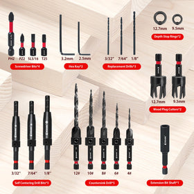 EZARC self-centering bits provide accurate, wobble-free drilling.