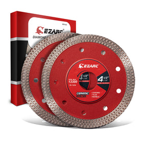 EZARC 4-1/2 inch super thin diamond blade cutting porcelain with clean edges