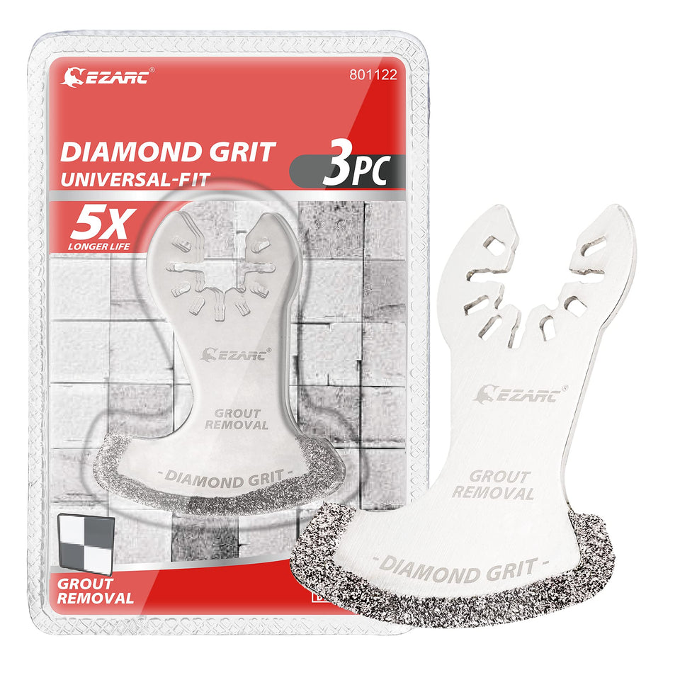 EZARC diamond blade for tight corner access enables precise grout work