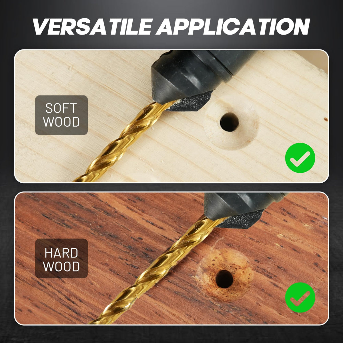 EZARC titanium-coated high-speed steel bits highlight durability