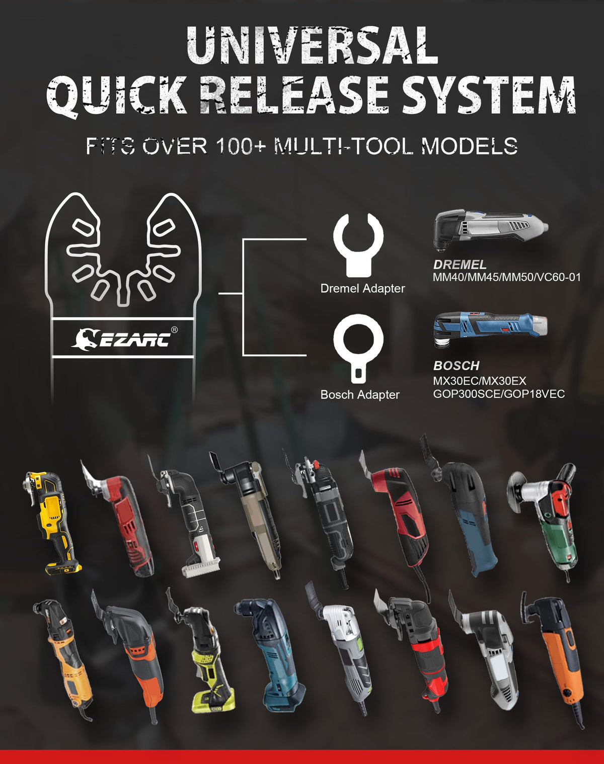 EZARC nails and screws section shows versatility across materials.