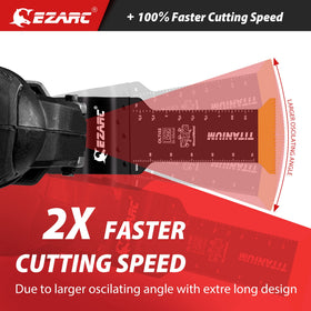 EZARC titanium-coated teeth resist heat and wear for longer blade life