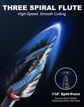 EZARC triple-flute, C-profile edge enables smoother guided cutting.