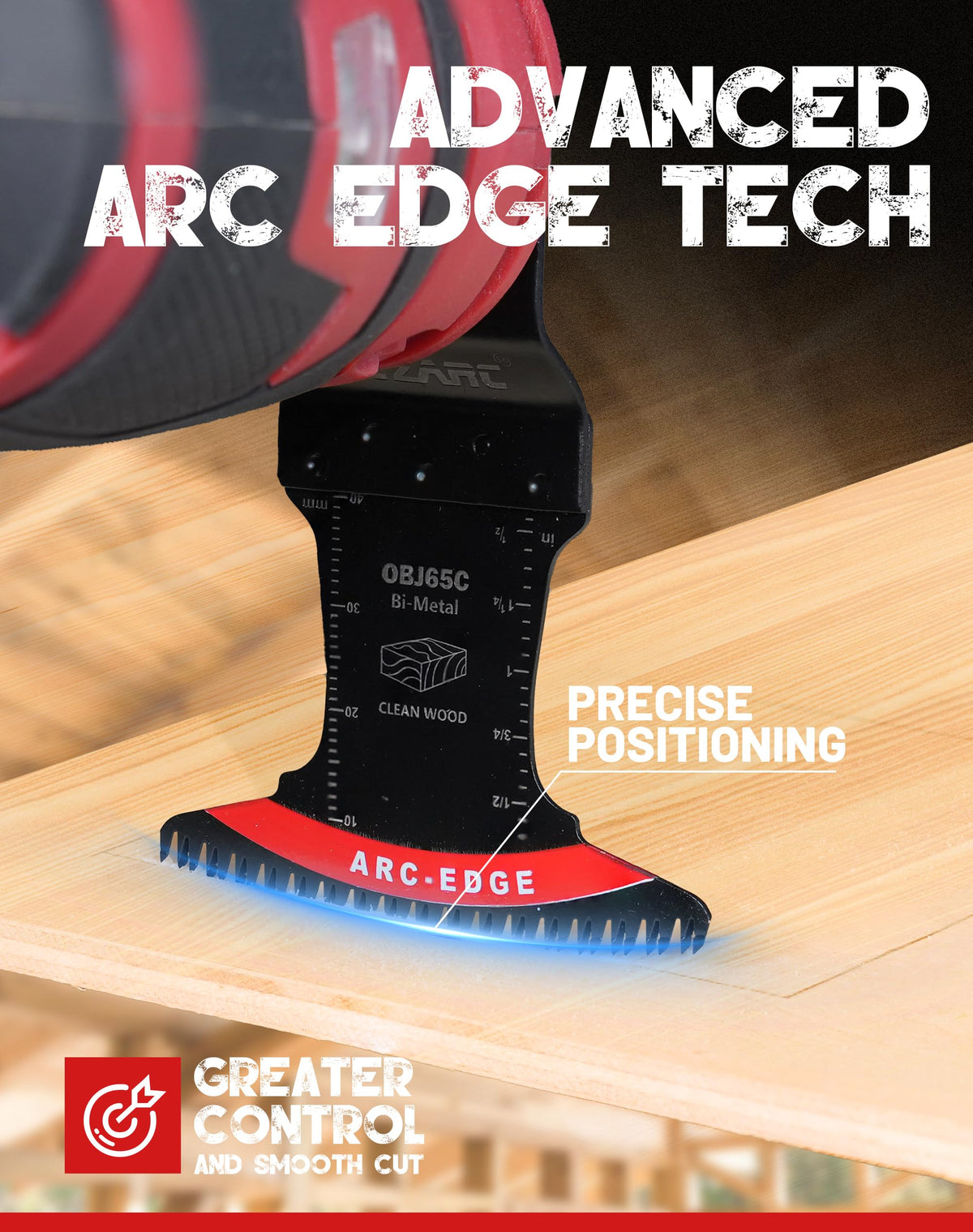 EZARC triple-ground Japanese teeth for smooth, clean surfaces