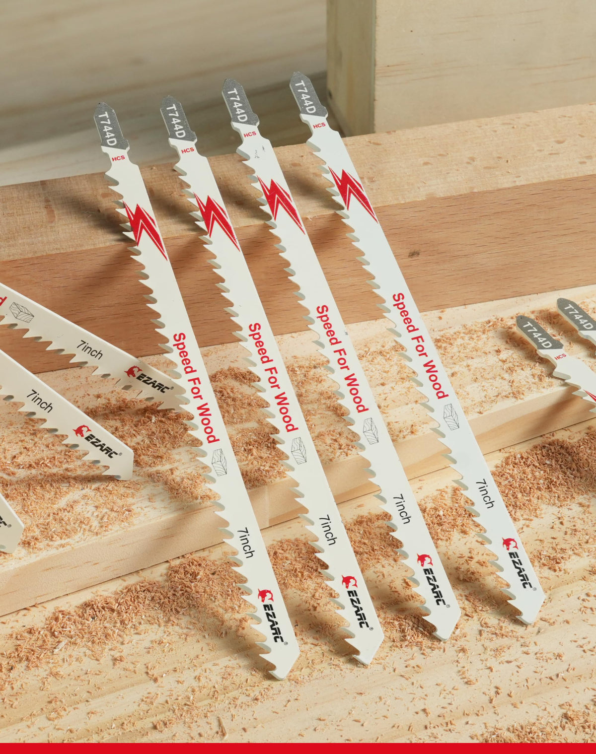 EzARC T-shank-compatible blades fit most jigsaws securely.
