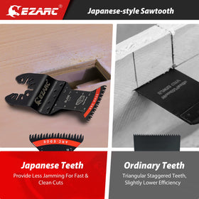 EZARC universal-interface blades fit most oscillating tools.