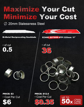 EZARC universal 1/2-inch shank fits major sawzall models.