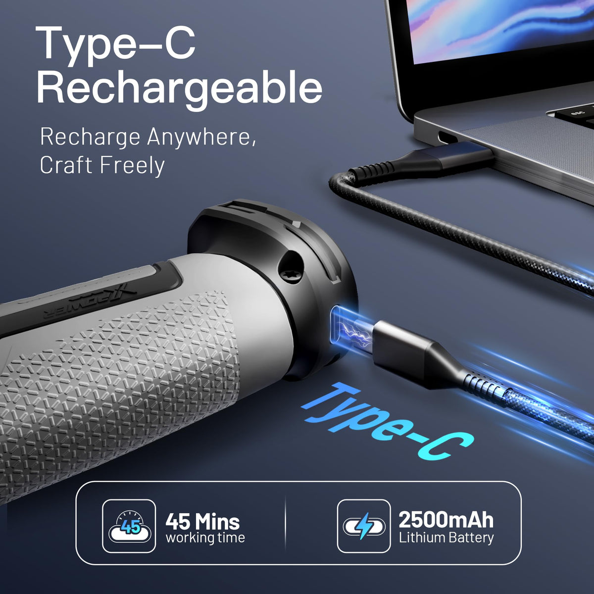 EZARC USB-C rechargeable battery enables flexible use anywhere