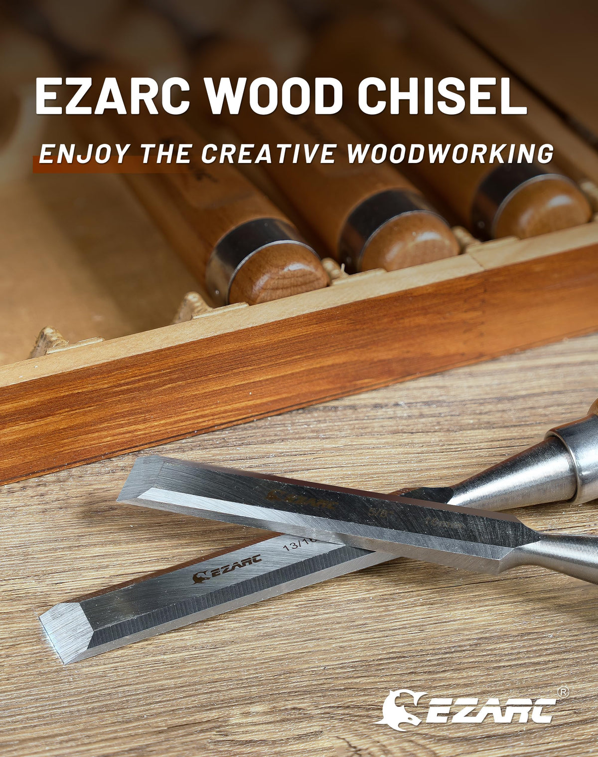 EZARC wooden case open interior for secure tool storage