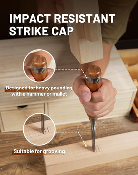 EZARC workshop scene with chisels in use for precise mortises