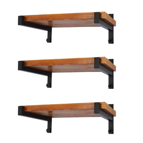 EZYDECOR 6-pack heavy-duty shelf brackets lip side view showing sturdy support