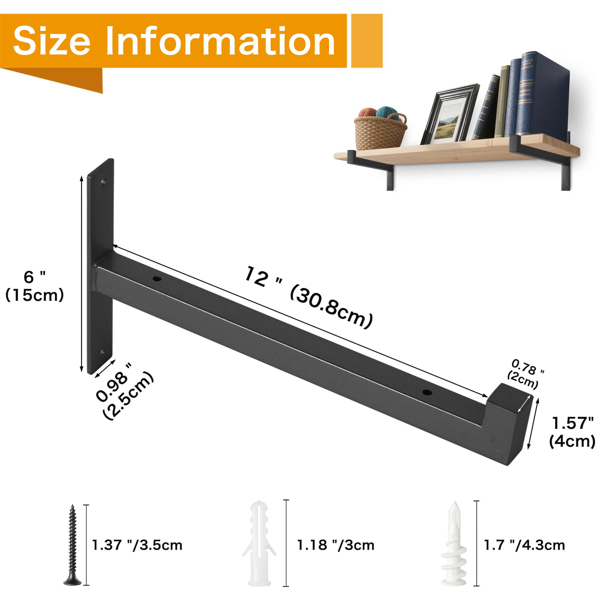 EZYDECOR packaging and hardware included for quick shelf installation