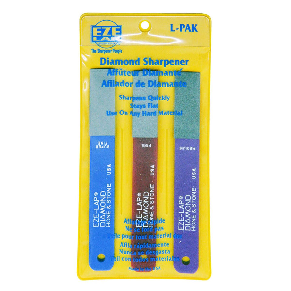 EZE-LAP EZLPACK-BRK diamond paddle 1200 grit for ultra-fine edge refinement.