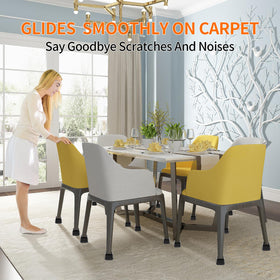 Ezprotekt bar stool glides quietly slide across carpet fibers