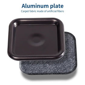 Ezprotekt caster cups under-leg usage demonstrates stable, non-slip placement.