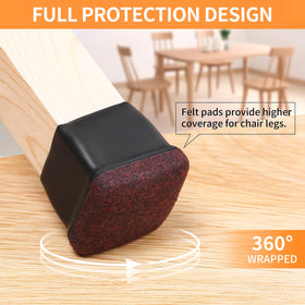 Ezprotekt chair leg cover installed for snug slip-on fit.