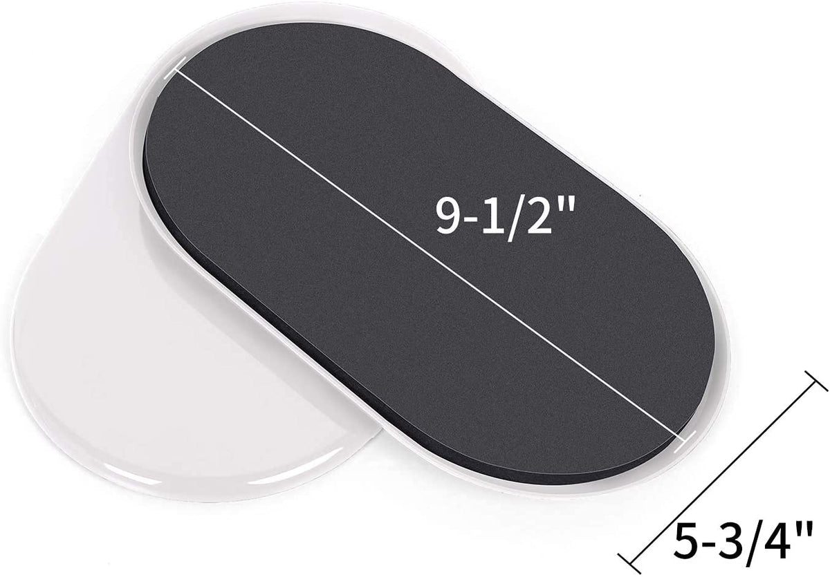 Ezprotekt slider underside shows EVA grip pad protecting floors