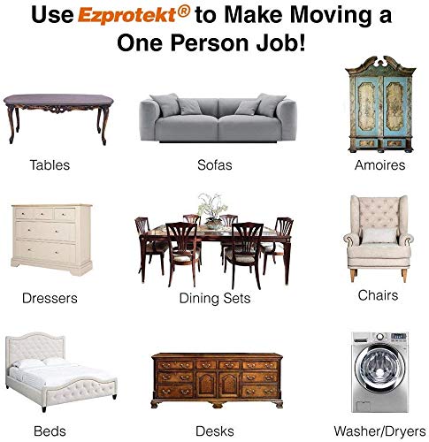 Ezprotekt fits-most-furniture sliders suit beds, sofas, and shelves on carpet.