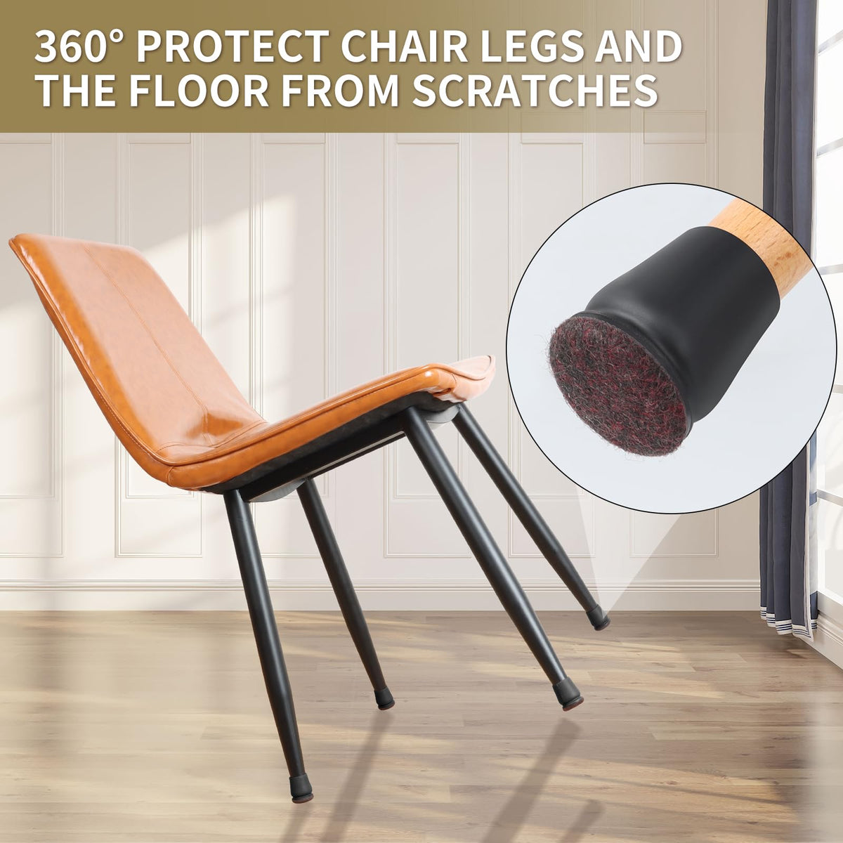 Ezprotekt fits various furniture legs like dining chairs, tables, and bar stools.