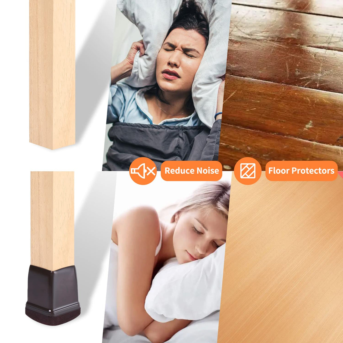 Ezprotekt floor protection demo shows smoother furniture movement with protectors