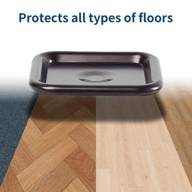 Ezprotekt floor protection for hardwood and tile reduces scratches.