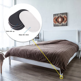Ezprotekt beige slider positioned under a sofa for easy repositioning